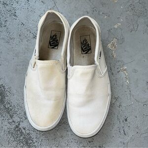 Vans Men's White Slip-On Shoes size 8.5